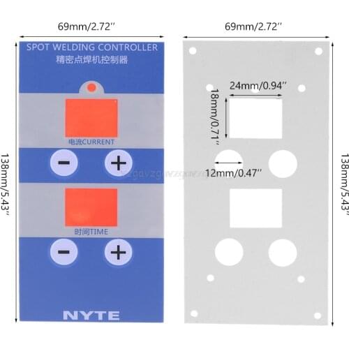 Panel film FOR digital display Spot welding time and current controller panel timing Ammeter Spot Welders NY-D04 D05 J21 20