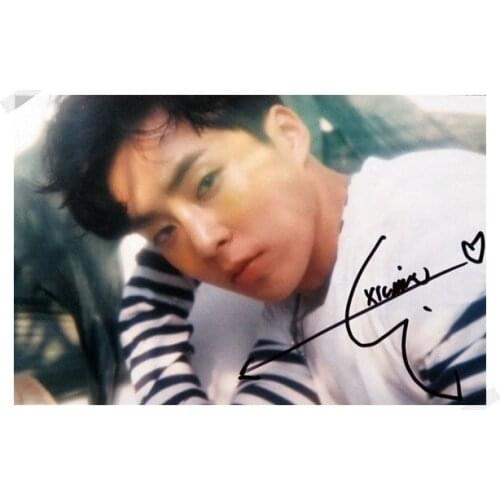 Signed EXO XIUMIN XIU MIN autographed original photo 6 inches free shipping 08201702