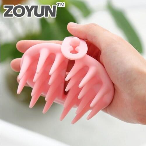 Spa Handheld Hair Scalp Massager Shampoo Brush Scalp Care Brush Anti Dandruff Cleaning Mini Meridian Washing Shower Hair comb