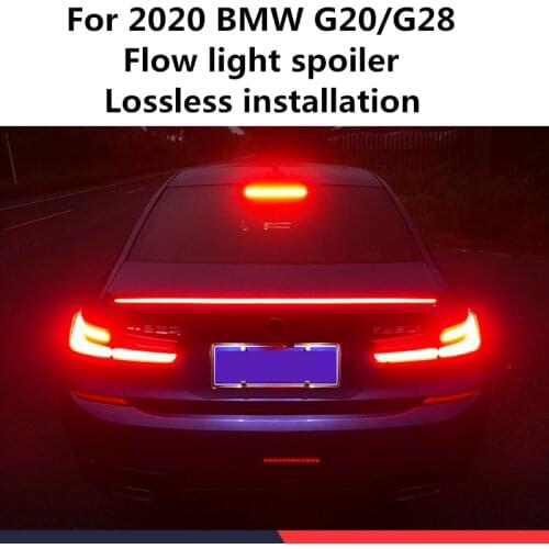 New Design Rear Wing Spoiler For BMW 3 series G20 320i 325li 328i M3 spoiler Flowing Brake Lamp Trunk ABS Plasti Spoiler Wing