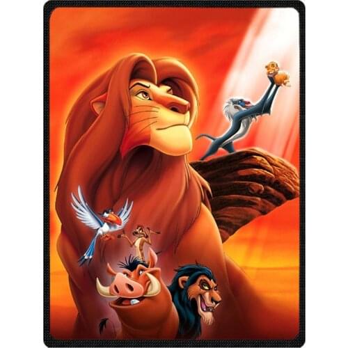 Lion King Print Super Soft Manta Coral Flannel Blanket Bed Plane Travel Throw Blankets Baby Kids Bed Sheet
