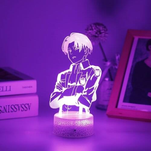 Anime Attack On Titan Night Light Banana Fish Figure Lamp Adult Kids Gift Only Sell Character Acrylic Board Send Random Stickers
