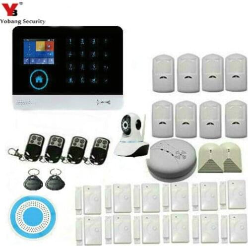 Yobang Security Smart Wireless Shop Home Alarm systeem WIFI/GSM//GPRS intranet Security Alarm System With 2pcs RFID Keyfobs