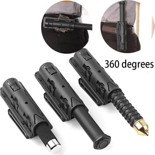Universal 360 Degree Rotation Retractable Baton Case Holster Extensible Baton Holder Edc Self Defense Outdoor Survial Tool