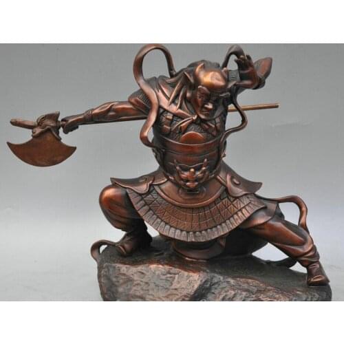 Xd 003430 10' China Bronze Myth Character Patron Saint Clairaudient Sculpture Statue