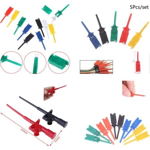 1/5/10Pcs Plastic Professional Insulated Quick Test Hook Clip High Voltage Flexible Testing Probe Plug Leads Connection