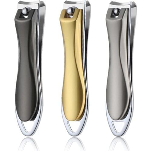 1Pcs Delicate Craft Manicure Nail Clippers Trim toenails Carbon Steel Nail Clipper Cutter Antiskid Design Manicure Nail Tool