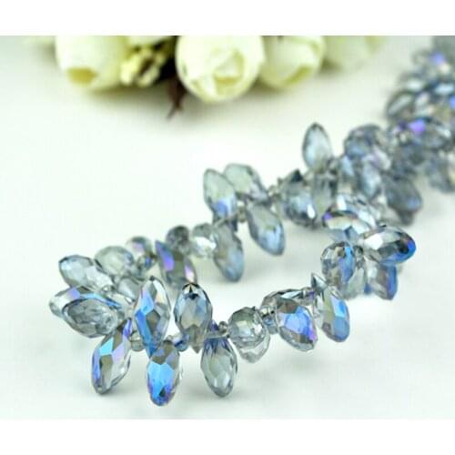 100pcs/lot Droplet Bead 6X12mm water Drop Bead Crystal Glasses Diy Bead Crafts Material Supplier Fit Jewelry Necklace DIY Making