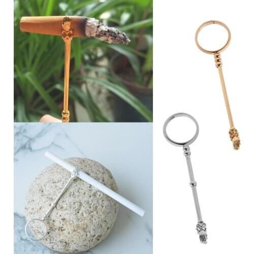 2 Pieces Retro Metal Finger Ring Holder Accs Gift Silver S, Gold M