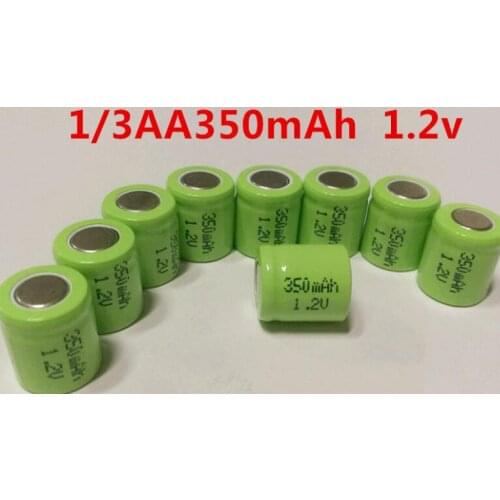 10PCS NiMH 1/3AA350mAh rechargeable battery 1.2v 1/3 AA350mAh