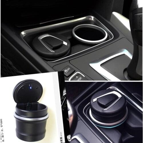 Car Ash Tray Ashtray Storage Cup With LED FOR nissan qashqai mercedes w205 golf mk4 skoda octavia opel astra j golf Accessories