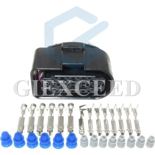 14 Pin Auto Car LED Light Lamp Cable Socket Automotive Waterproof Female Connector For VW Audi