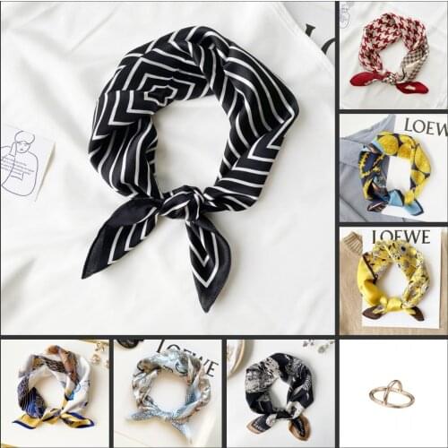 100% Mulberry Silk (53cmX53cm) New fashion color matching cashew silk scarf simple polka dot square scarf