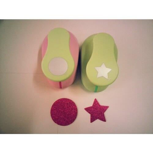 Free shipping 2pcs(circle+star) craft punch with 3 inch Punches Scrapbook punch Paper Punches eva foam punch for DIY