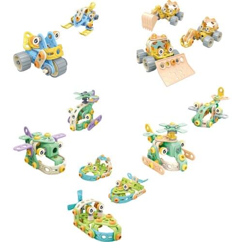 DIY Soft Rubber Vehicle Screw Nut Assembly Toy Building Block Boy Gift