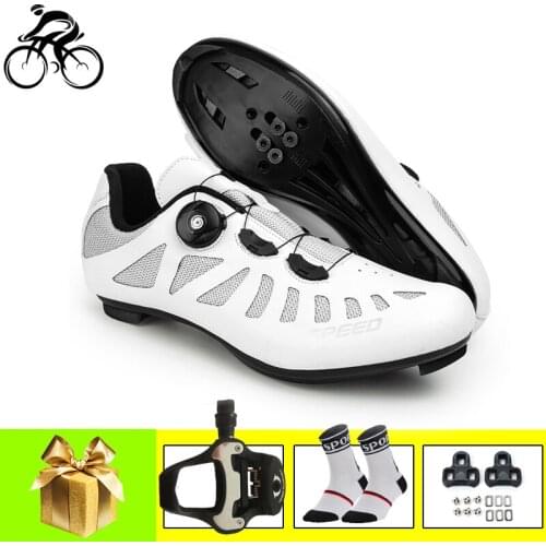Road cycling sneakers men women breathable zapatillas ciclismo add SPD-SL pedal self-locking breathable pro bicycle riding shoes