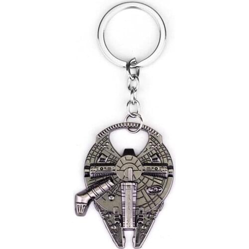 Disney Star Wars Keychain Action Figure Cartoon Anime Movie Spaceship Keyring Pendant Metal Accessories Corkscrew Kids Gifts Toy