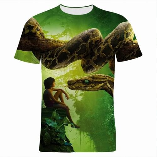 Disney The Jungle Book T Shirt For Men Casual Summer Cartoon Anime Tee Shirts For Women 3D Print Boy Girl Kids Clothing