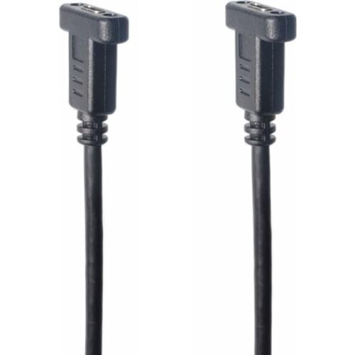 USB C Female to Female Extension Cable, USB 3.1 Type C Extender Adapter Cable with Panel Mount Screw Hole MAX 20V 3A 10Gbps