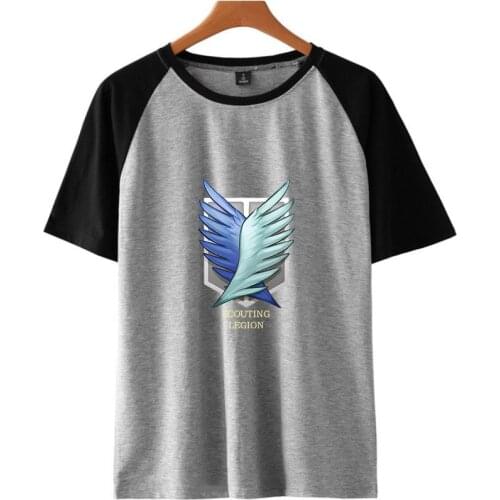 Japanese Anime Attack On Titan T Shirt Kawaii Jiyuu No Tsubasa Graphic Tees Funny Ackerman Shirt Harajuku Unisex Tshirt