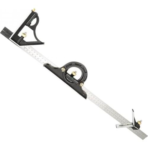 Professional Right Angle Ruler Metal Adjustable Combination Square Right Angle Ruler Engineer Measuring Tool Measure Range 600mm