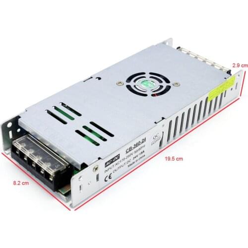 Small Volume Slim 350W Output 24V 15A Lighting Driver Power Transformer Ac 220V