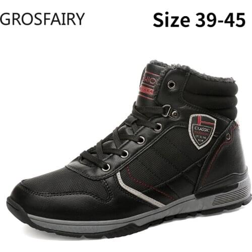 Mens Ankle Boots Fur Boots Warm Snow Boots Winter Mens Shoes Waterproof Padded Boots Winter Boots Mens Shoes