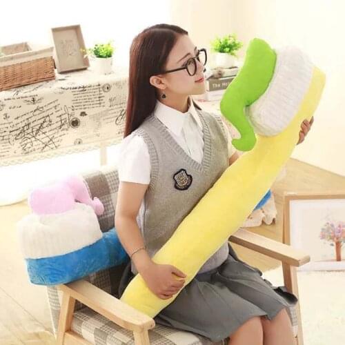 90cm For Children kids toys Stuffed Creative toothbrush Plush Toys toothbrush Cloth Pillow Baby sleep Cushion New Year gift