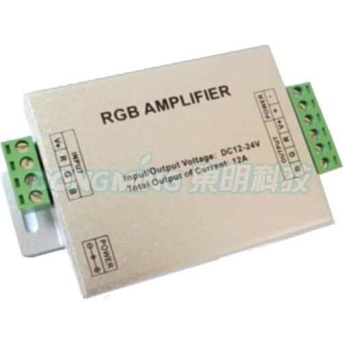 New style RGB amplifier, led amplifier, rgb amplifier controller DC12 -24V for rgbw led strip with lower price free fedex