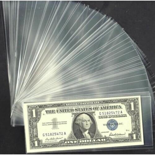 Lot 100Pocket Paper Money Album Holder Currency Banknote Storage Collection Sale