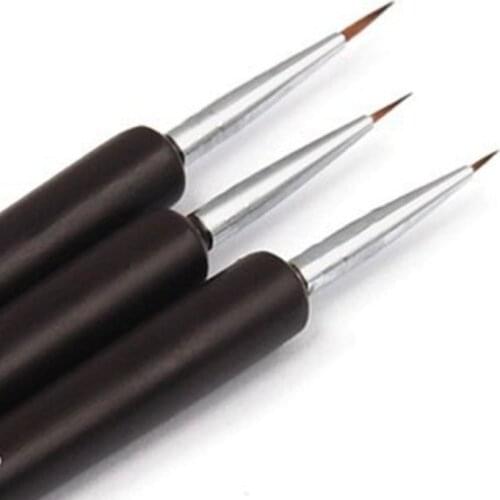 3Pcs Professional Brushes Nail Tools Acrylic Nail Brush Set Kit DIY Fashion Nail Art Brush for Manicure New Nail Painting Tool