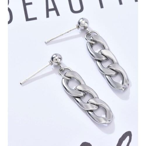 Simple Cold Style Women Lock Chain Earrings Charm Street Culture Jewelry Accessories Japanese Girl Jump Hip Hop Dangle Earrings