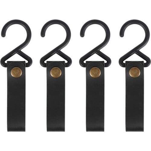 Outdoor Camping Hook Kitchen Utensils Tidy Kitchen Pot Rack Hanger Tools PU Leather Plastic Tableware Bag Clamps