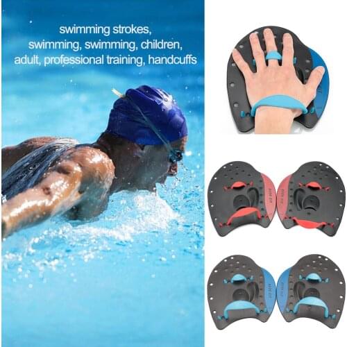 Adults and children professional swimming paddles 3 sizes adjustable straps correction hand fins fins palms fins swimming tools