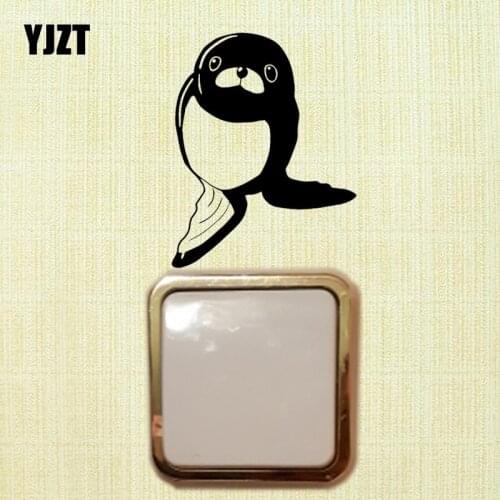 YJZT Cute Sea Lion Home Room Decor Vinyl Decal Wall Switch Sticker Cartoon Animal S19-0403