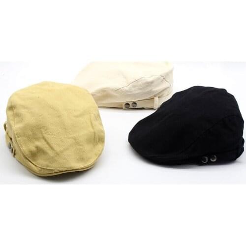 Women Men Baker Boy Hat Adults Fashion Cool Summer Beret Hat Girls Boys Black Mustard Ivory Cotton Twill Newsboy Cap Hat