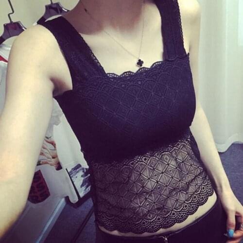 Womens Lace Underwear Hollow Out Sexy Fashion Vests Soft Comfortable Geometric Patterns Black White Girl Condole Belt