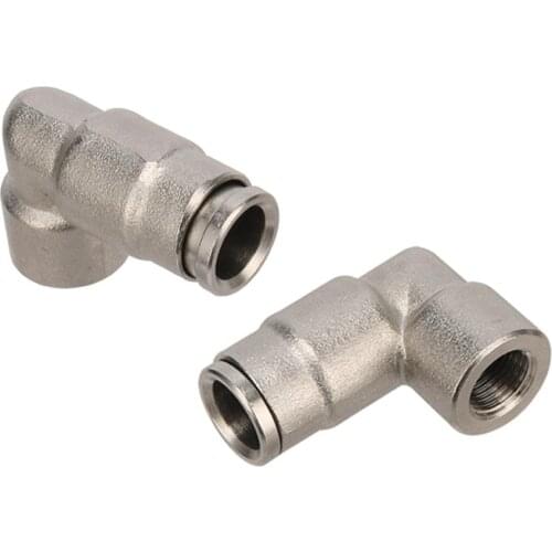 1/8" Female Thread to 3/8" Elbow Connector 9.52mm Hose Pipe Copper Quick Connectors Misting Nozzles Coupling Pipe Fittings