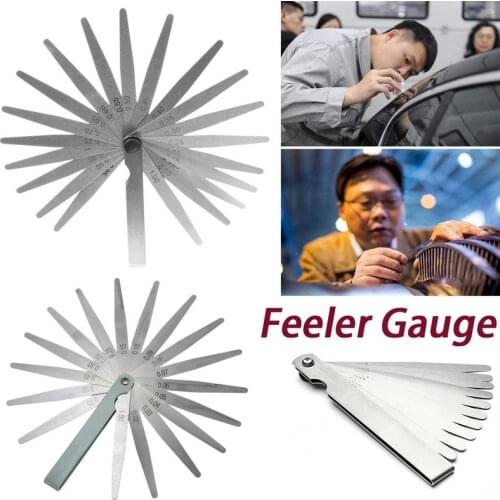 1 Set Length Metric Feeler Gauge 17/20 Blade Gap Filler 0.02-1.00MM Thickness Measurement Layout Tool