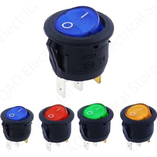 1PCS 12v led switch 20A 12V Light Switch Power Switch Car button lights ON/OFF 3pin Round Rocker Switch