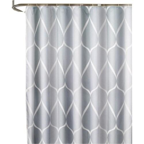 2018 New Waterproof Bath Screen Bathroom Waterproof Shower Curtains With Plastic Hooks Polyester Dustproof Bathroom Curtain Dec