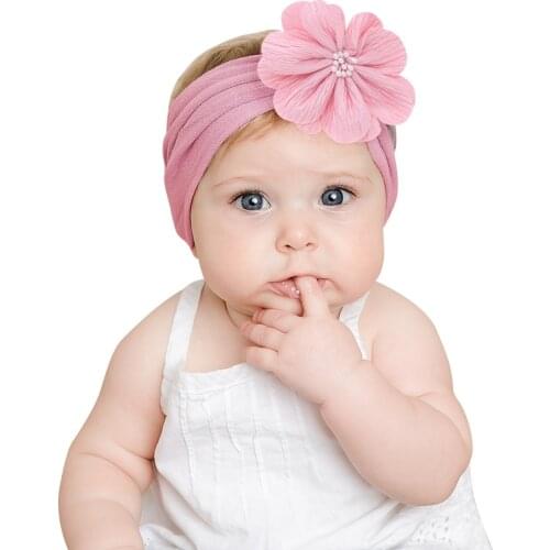 2019 Hot Kid Baby Girl Floral Elastic Hairband Girls Baby Headband Toddler Bow Flower Hair Band Accessories Headwear Jly15