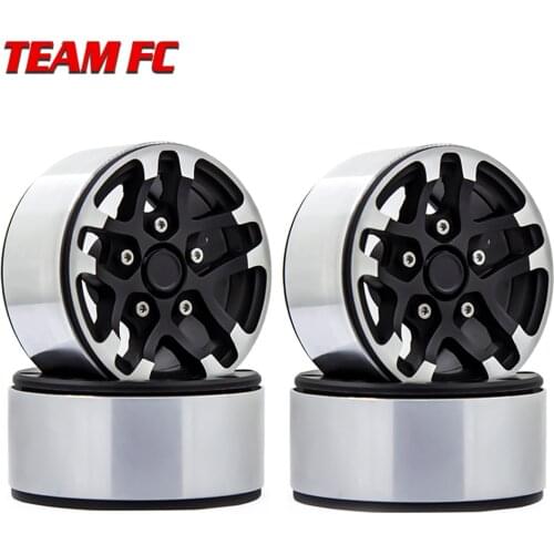 4PCS Metal 1.9inch Beadlock Wheel Rim Wheel Hub for 1/10 RC Crawler Axial SCX10 II 90046 TRX-4 Tamiya