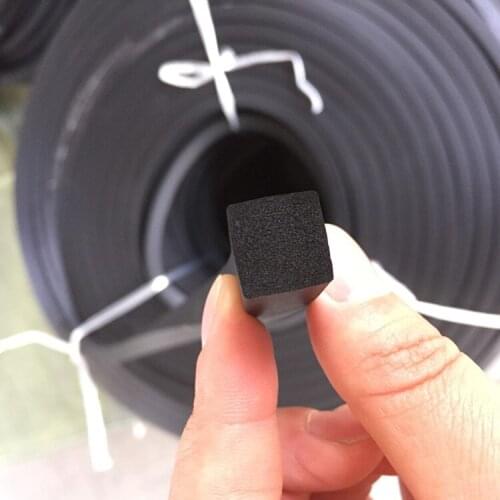 5meter EPDM foamed rubber square type Sealing Strip Sound proofing dustproof black Foamed rectangle seal strip