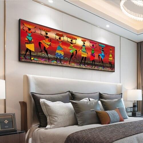 AAVV Art Paintings African Women Dancing Oil Painting Picture for Living Room Canvas print Home Decor No Frame