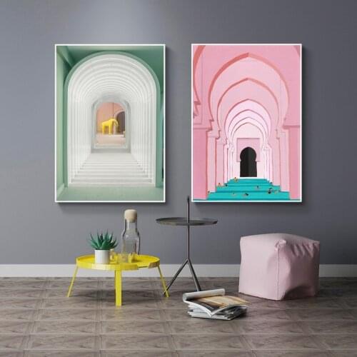 RELIABLI ART Church Building Pictures Landscape Posters And Prints Modern Canvas Painting Wall Art For Living Room Decoration