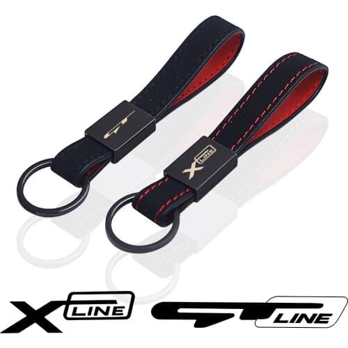 Car Keychain Black Clasp Creative DIY Keyring Holder Key Chain For KIA GT GTLINE XLINE Car Accessories