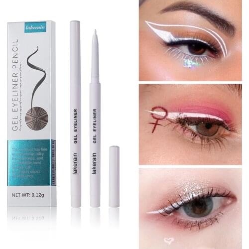 White Eyeliner Makeup Smooth Eyeliner Pencil Easy Wear Eyes Brightener Waterproof White Eyes Liner Pencils