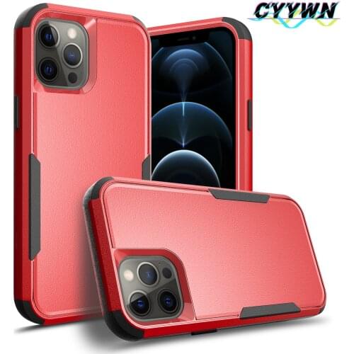 Hybrid Rugged Armor PC + TPU Silicone Shockproof Phone Case for iPhone 12 11 pro max X XS max 6P 7P 8P Soft Frame Back Cover