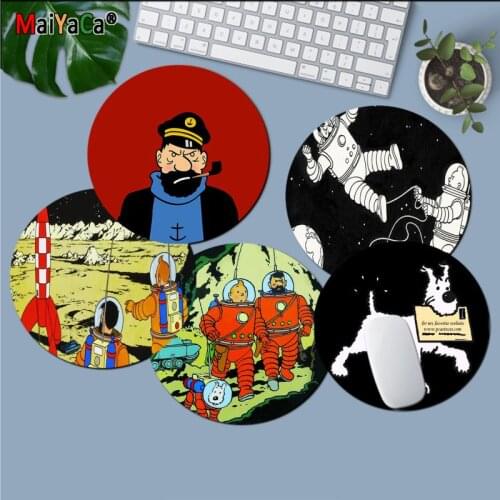 The Adventures of Tintin Natural Rubber Gaming mousepad Desk Mat computer desk mat for gaming